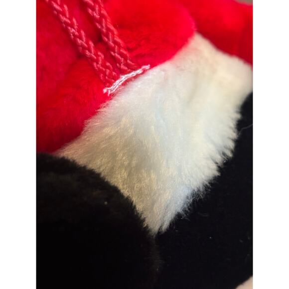 Vintage Disney Mickey & Minnie Christmas Stockings Plush Heads Pair 90s - Picture 7 of 7